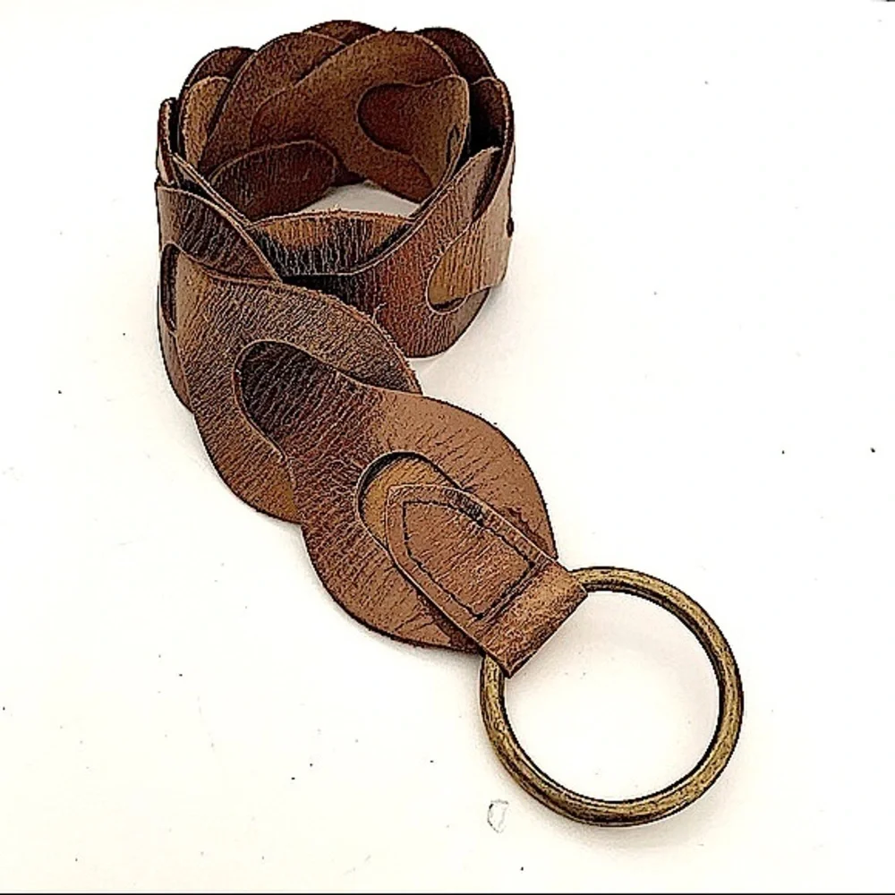 DISTRESSED Copper Leather Belt Size Small/Medium